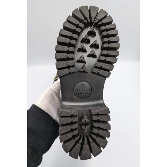 Gucci Women’s Cordovan Lux Harald Moccasin Platform Loafers Black EU35.5 - Picture 7 of 15